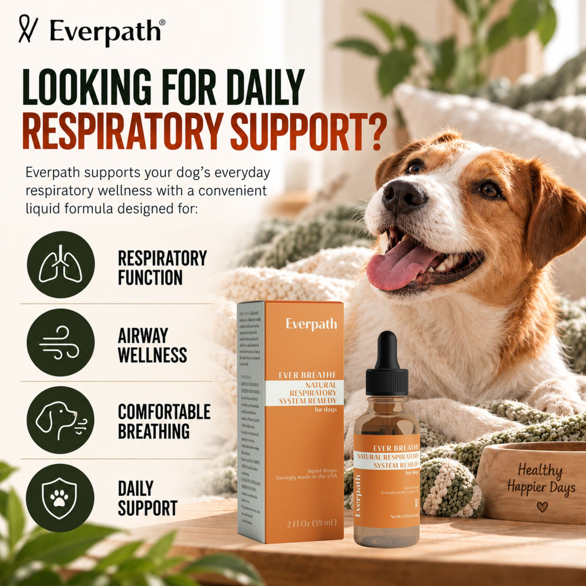 Respiratory Support for Dogs - 2 fl oz (60 mL)