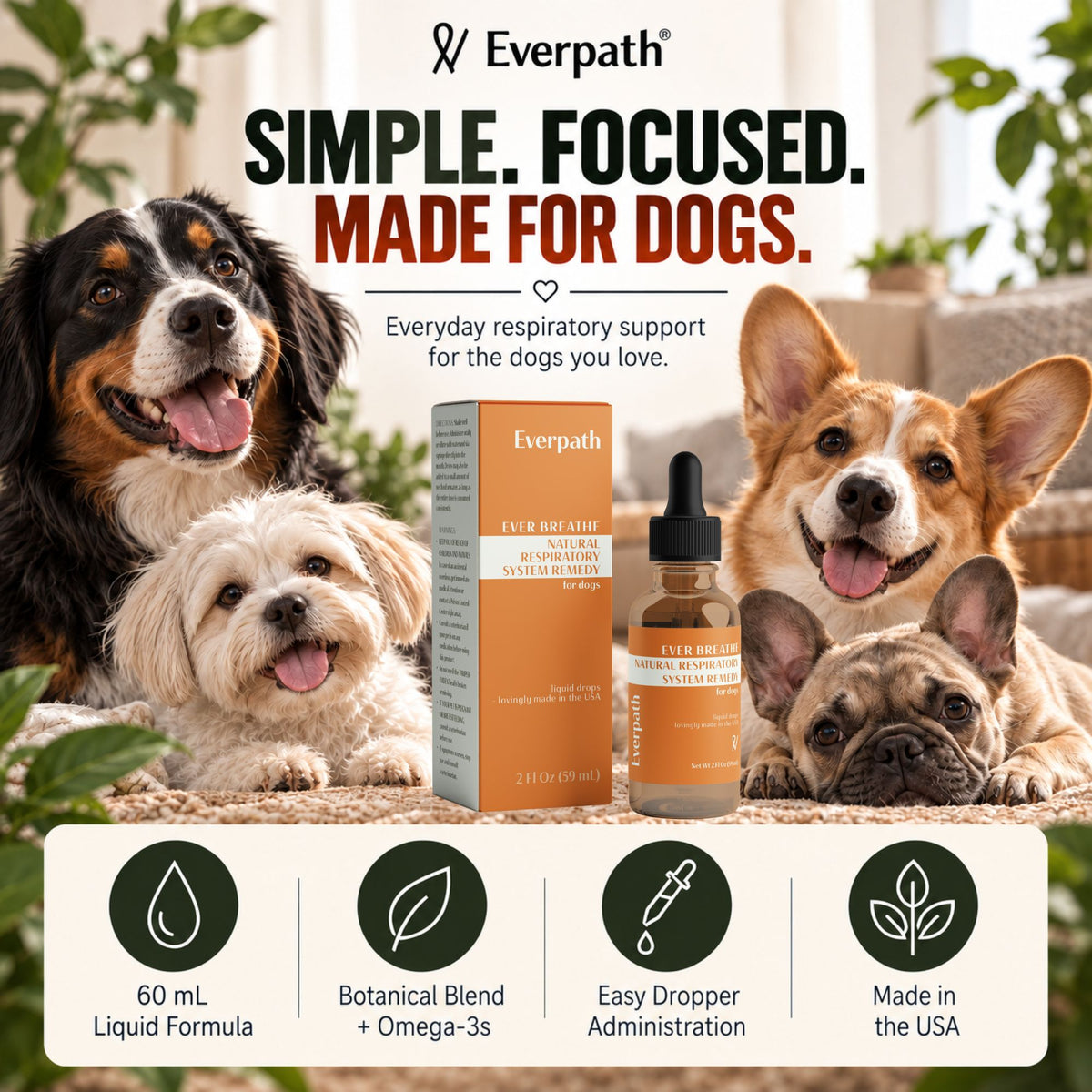 Respiratory Support for Dogs - 2 fl oz (60 mL)