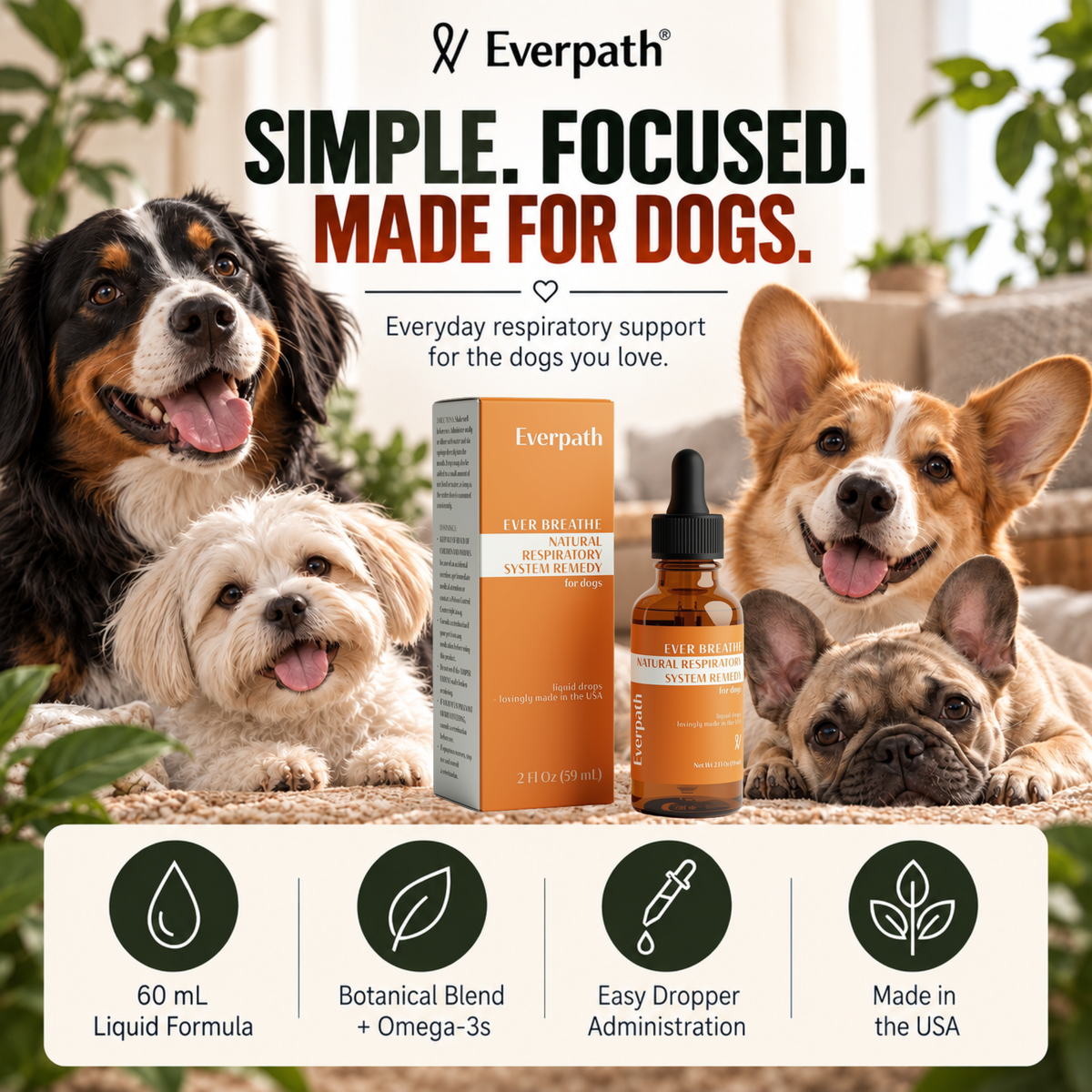 Respiratory Support for Dogs - 2 fl oz (60 mL)